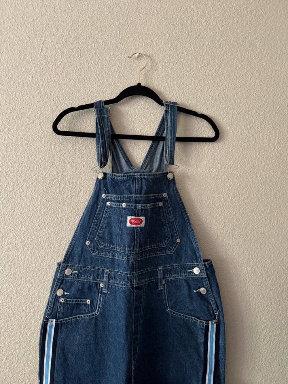 Vintage Revolt Women's Denim Bib Overalls -